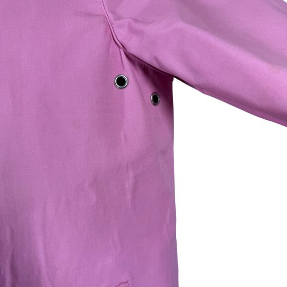Vintage Y2K Gap Pink Rain Button Up Trench Coat Women's Medium 2000s Preppy - Picture 6 of 15